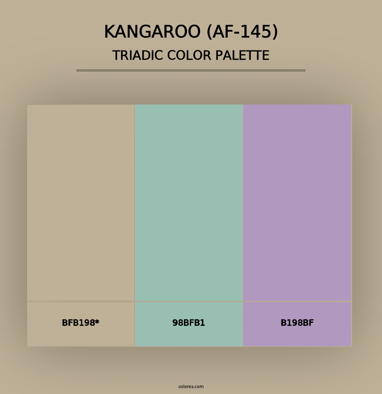 Kangaroo (AF-145) - Triadic Color Palette