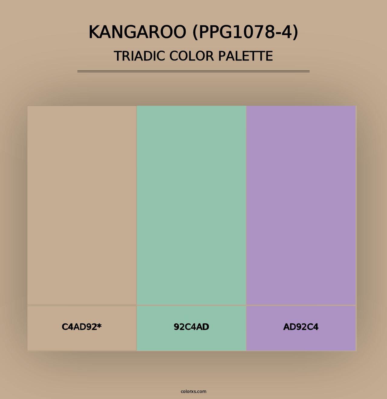 Kangaroo (PPG1078-4) - Triadic Color Palette