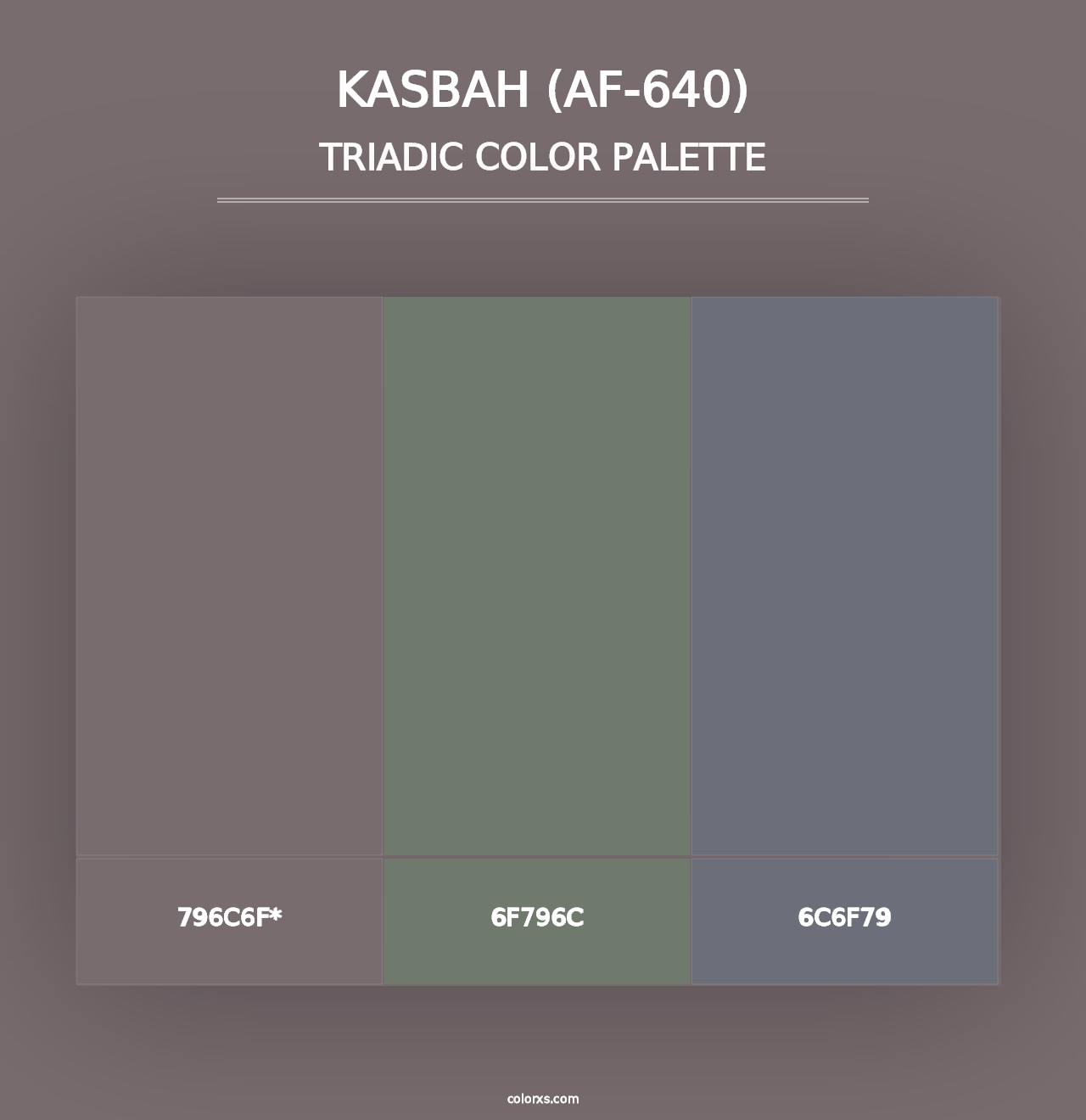 Kasbah (AF-640) - Triadic Color Palette