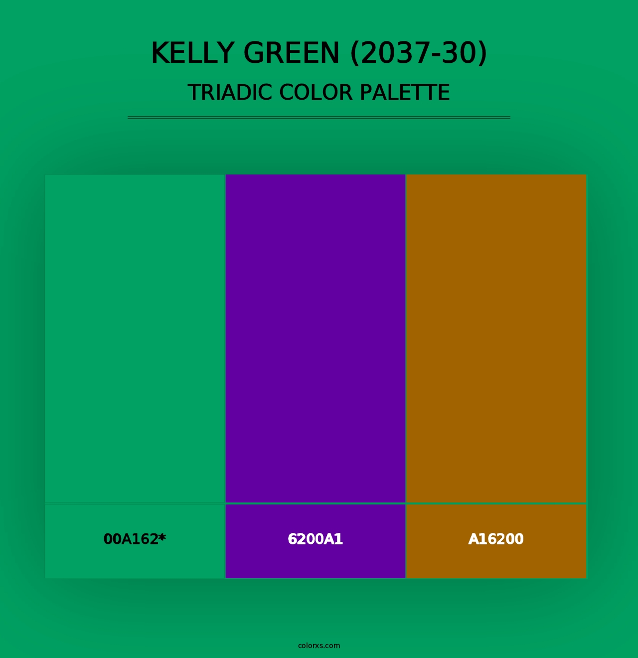 Kelly Green (2037-30) - Triadic Color Palette