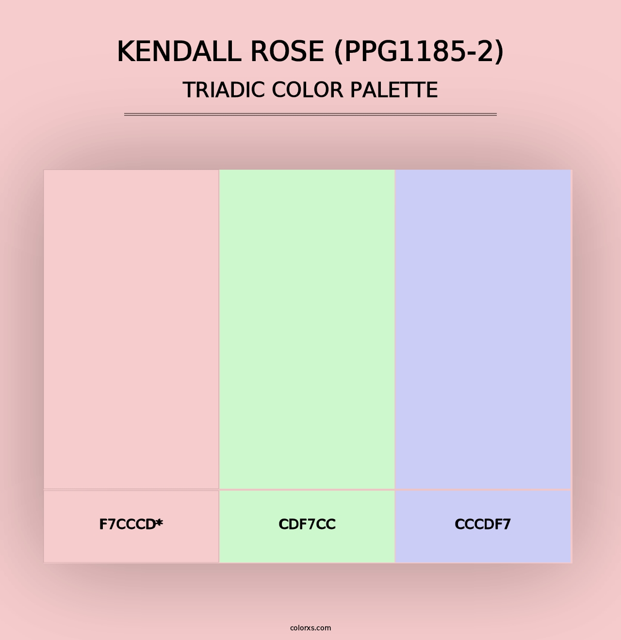 Kendall Rose (PPG1185-2) - Triadic Color Palette