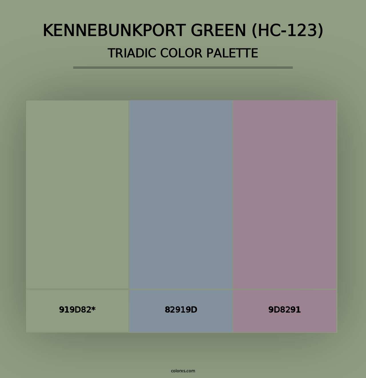 Kennebunkport Green (HC-123) - Triadic Color Palette