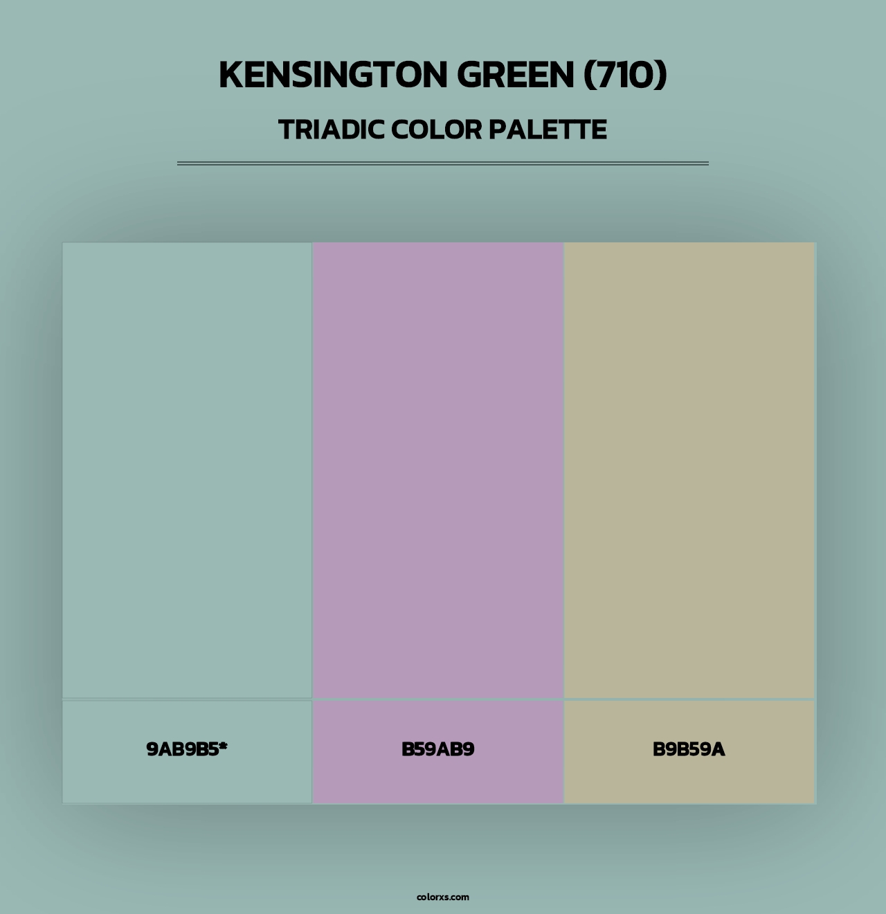 Kensington Green (710) - Triadic Color Palette