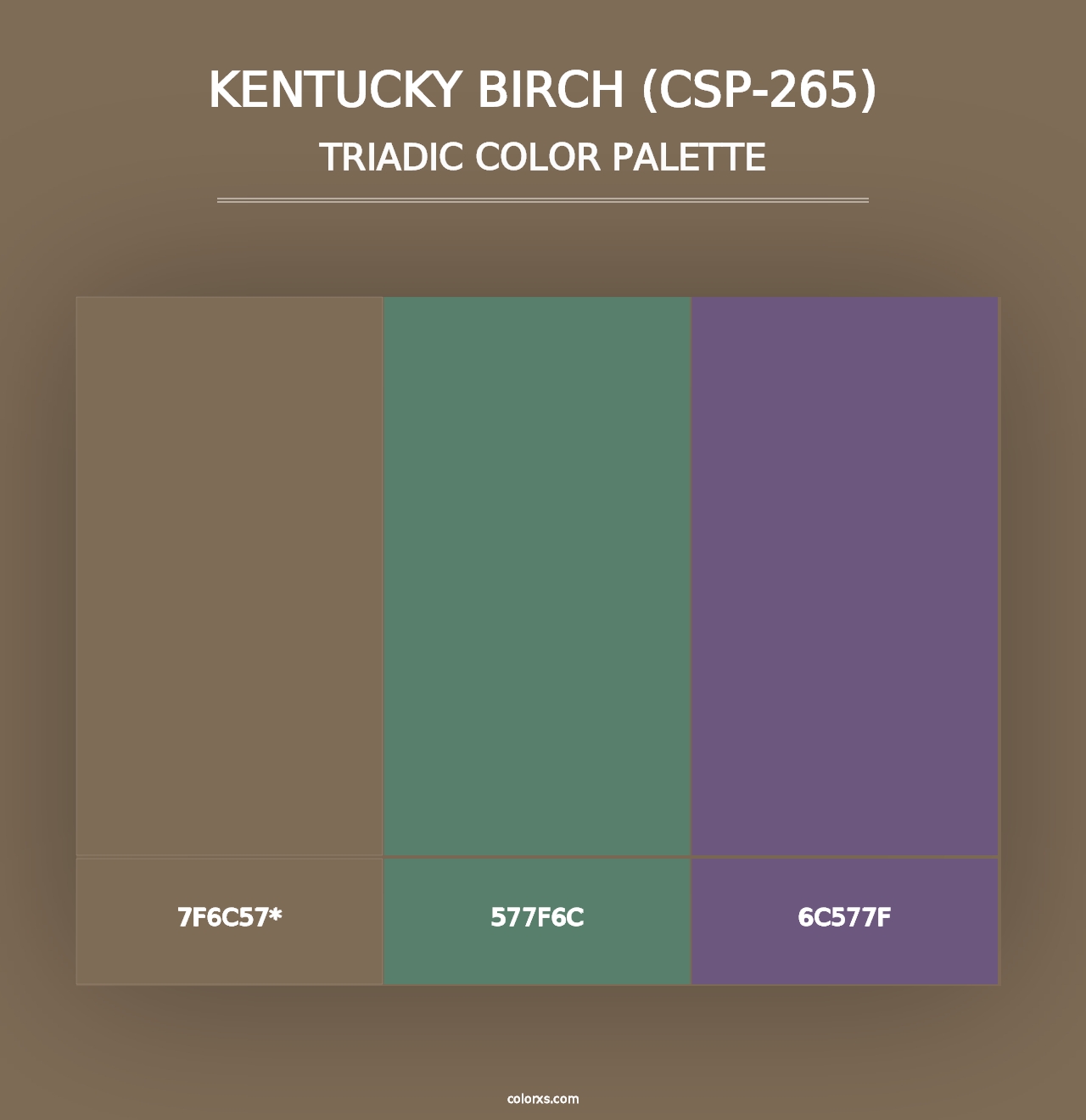 Kentucky Birch (CSP-265) - Triadic Color Palette