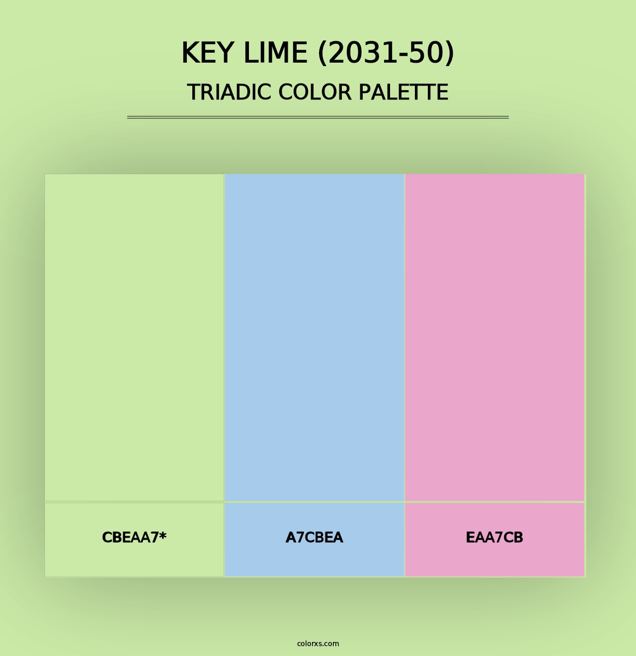 Key Lime (2031-50) - Triadic Color Palette