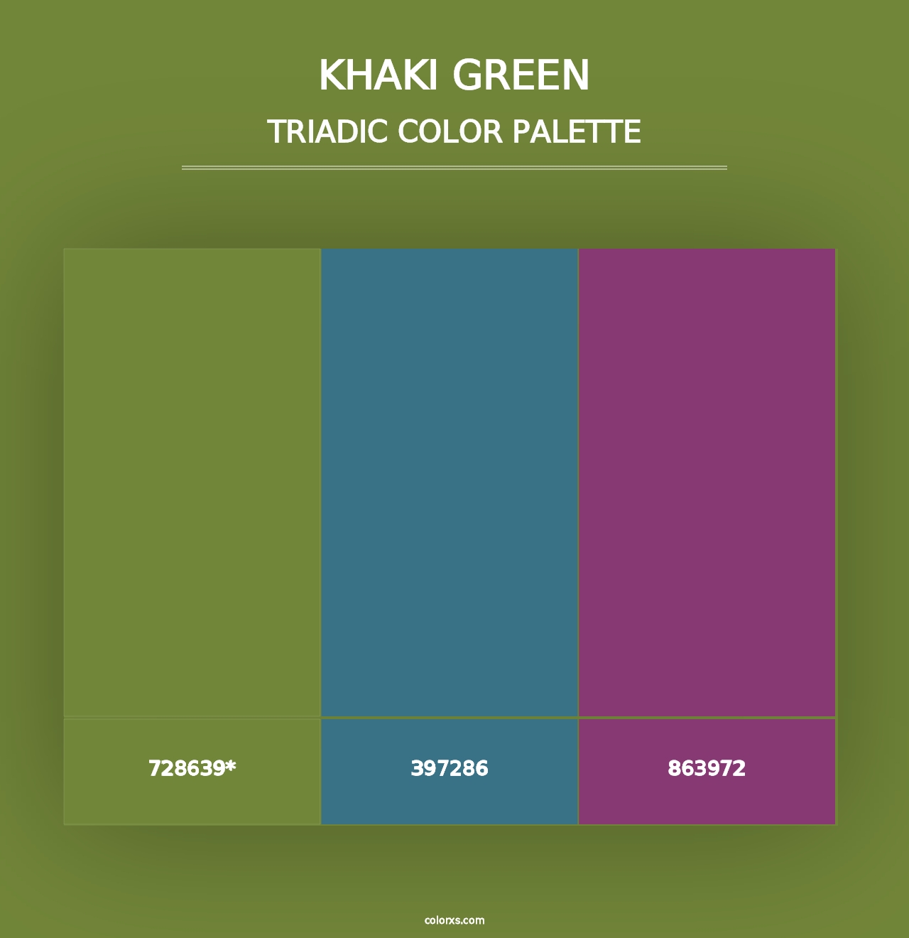 Khaki Green - Triadic Color Palette