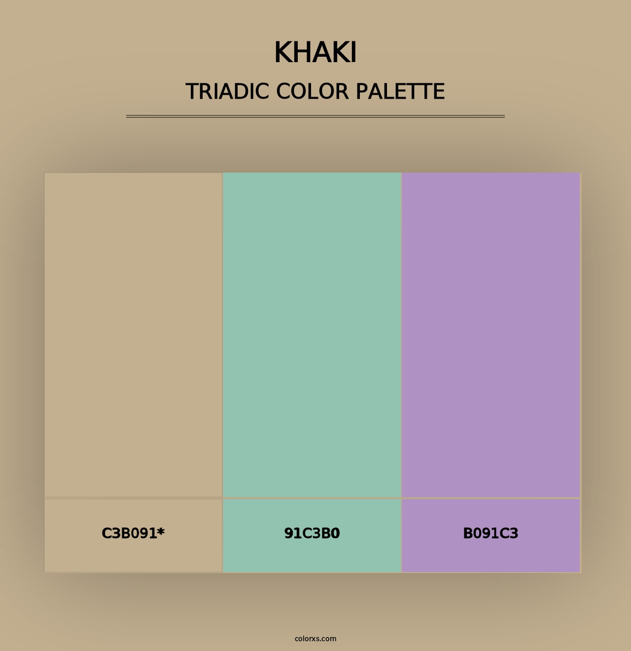 Khaki - Triadic Color Palette