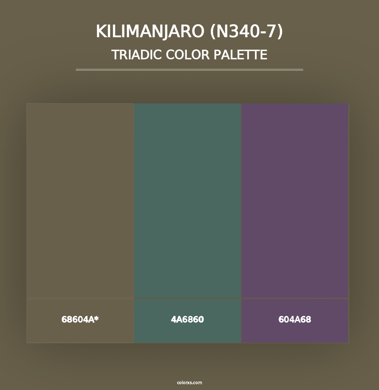 Kilimanjaro (N340-7) - Triadic Color Palette