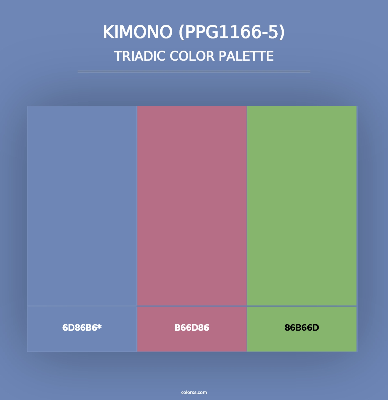 Kimono (PPG1166-5) - Triadic Color Palette