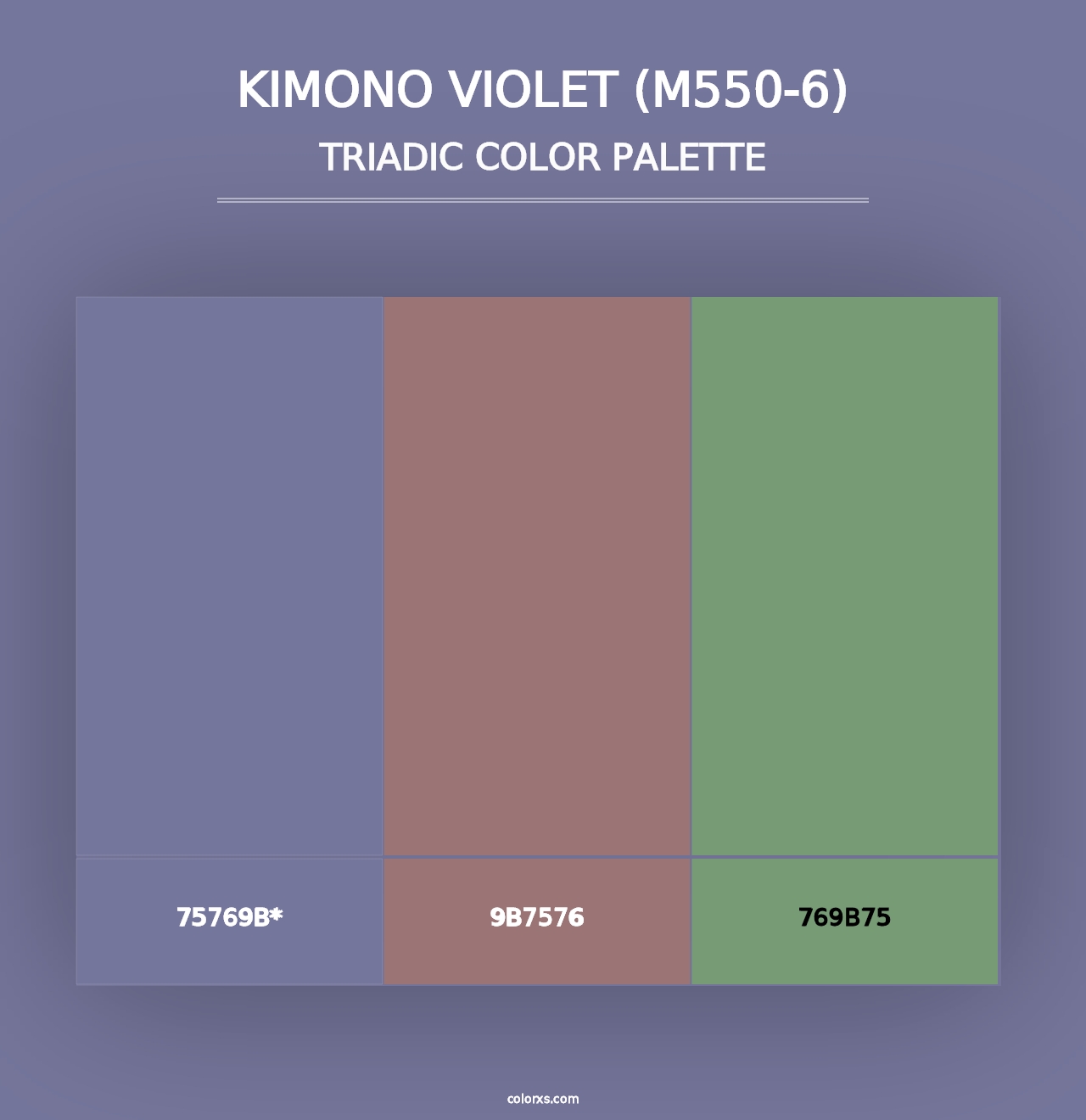 Kimono Violet (M550-6) - Triadic Color Palette