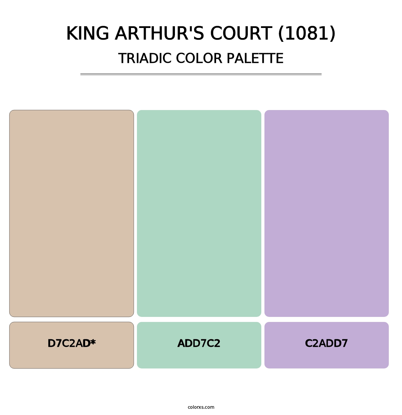 King Arthur's Court (1081) - Triadic Color Palette