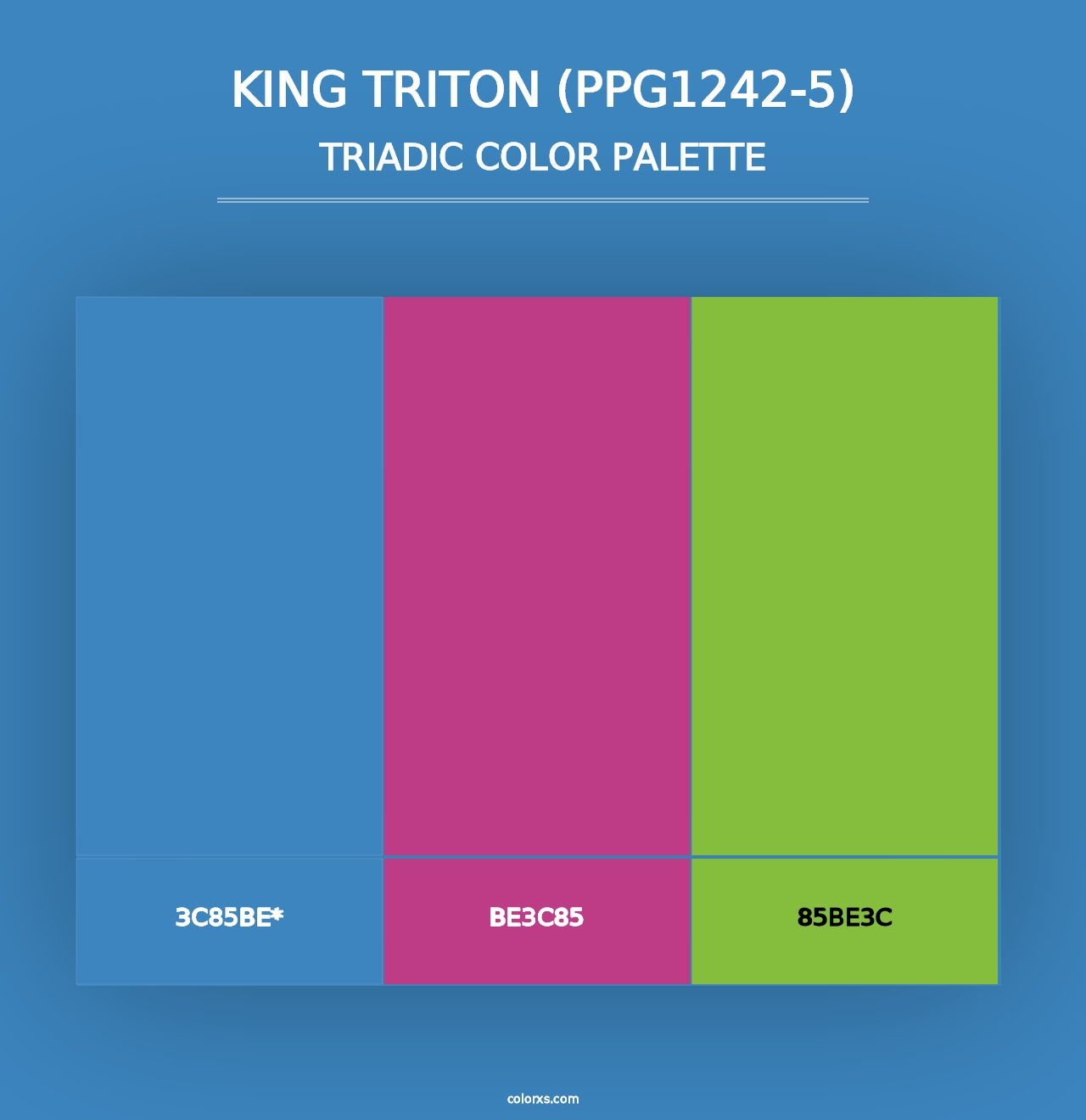 King Triton (PPG1242-5) - Triadic Color Palette