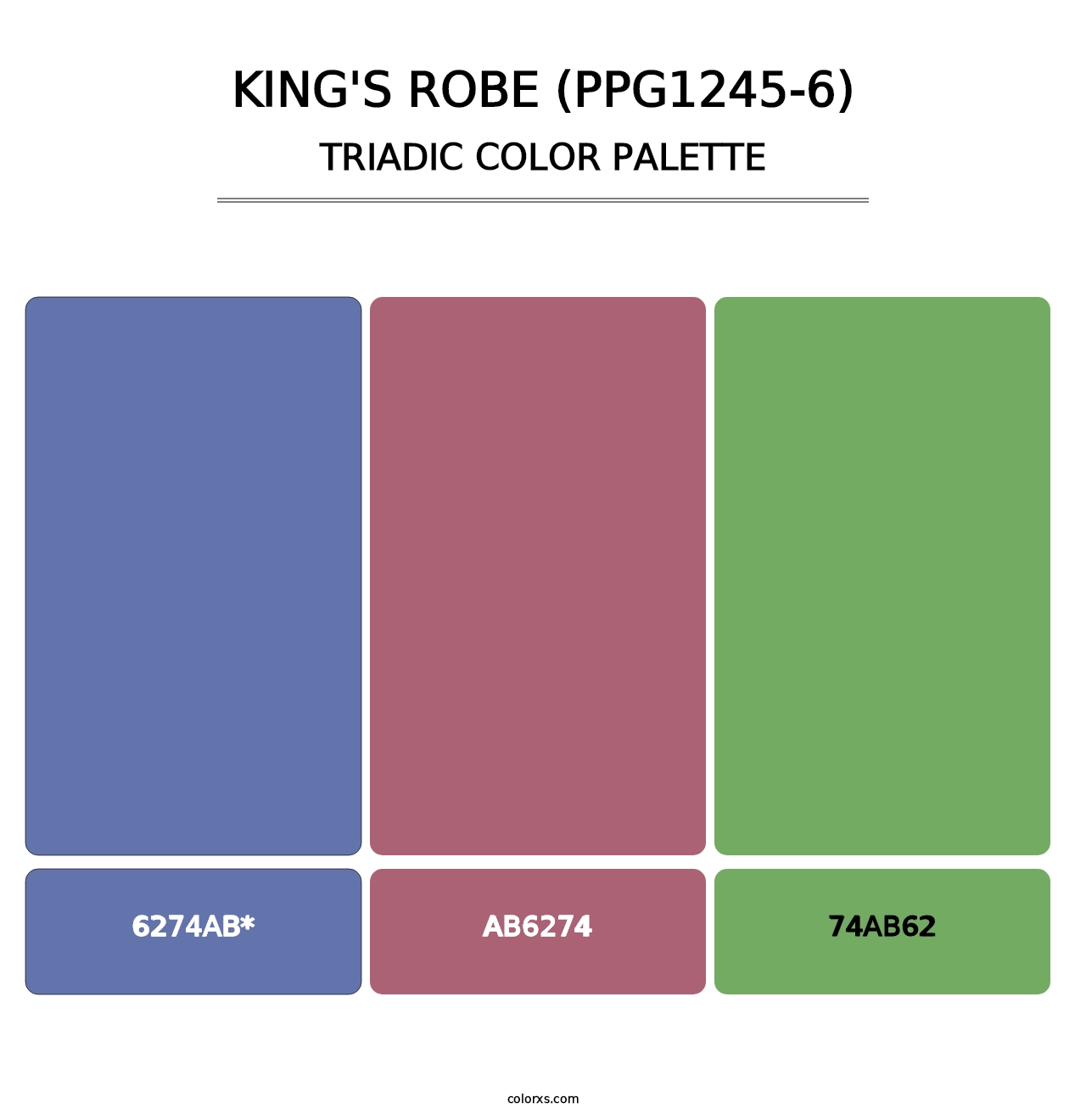 King's Robe (PPG1245-6) - Triadic Color Palette