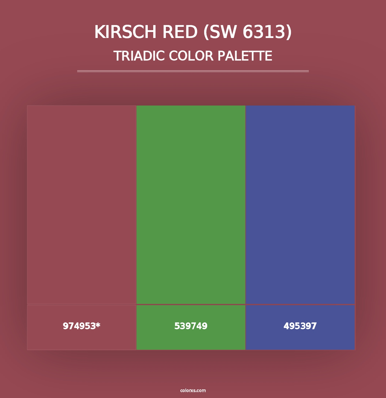 Kirsch Red (SW 6313) - Triadic Color Palette