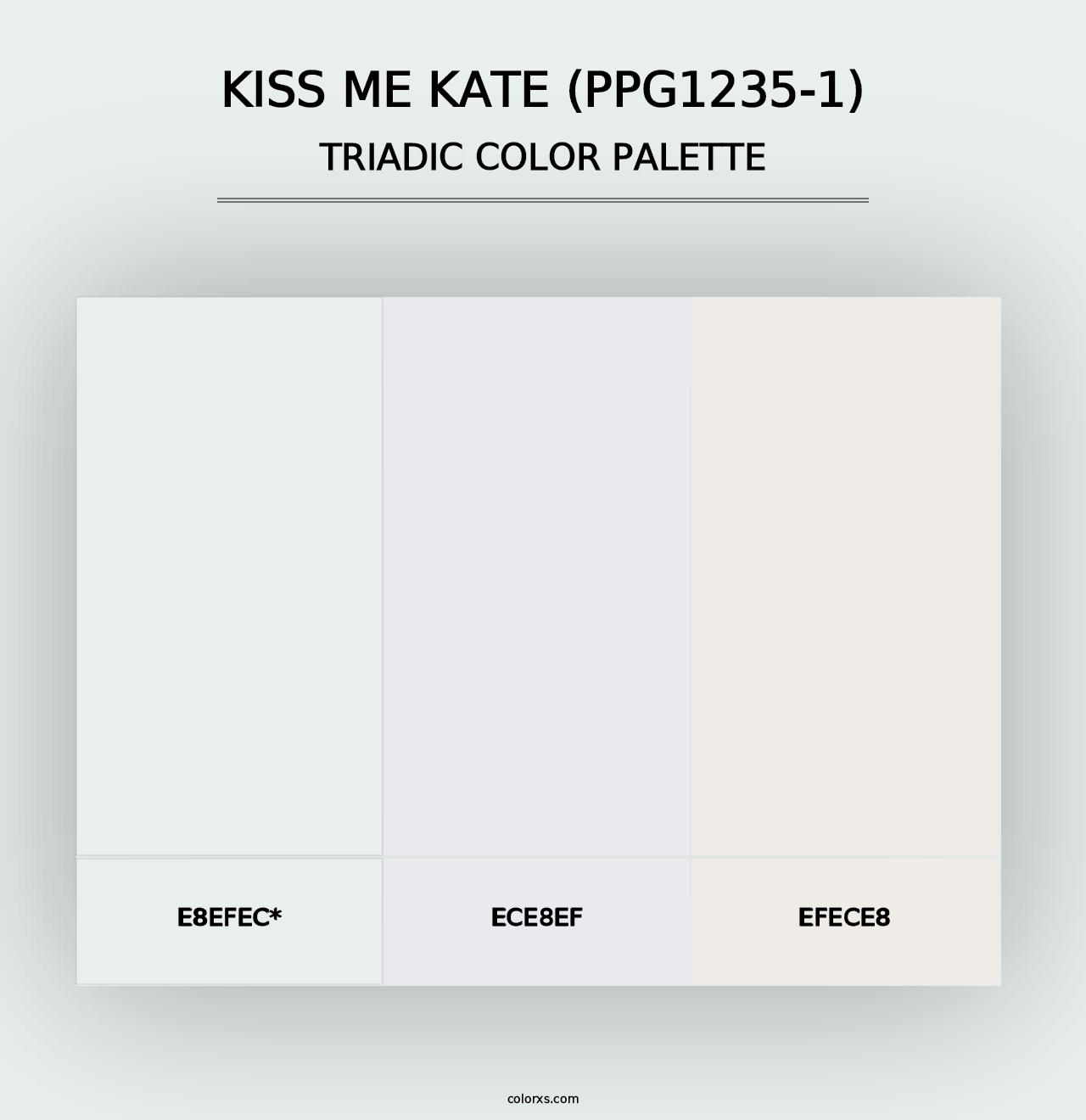 Kiss Me Kate (PPG1235-1) - Triadic Color Palette