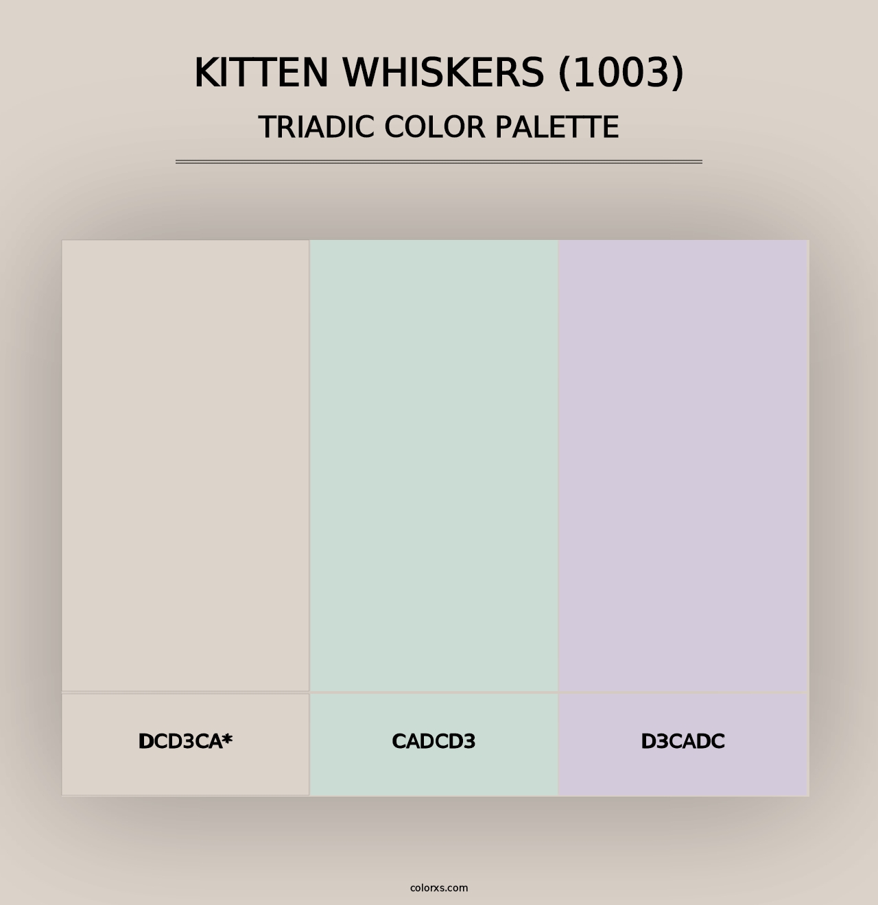 Kitten Whiskers (1003) - Triadic Color Palette