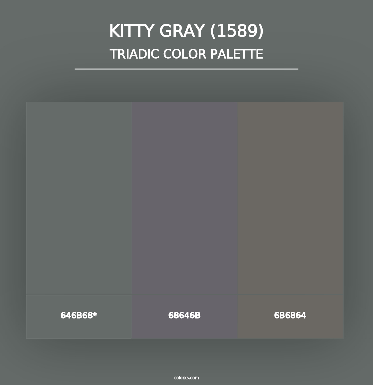 Kitty Gray (1589) - Triadic Color Palette