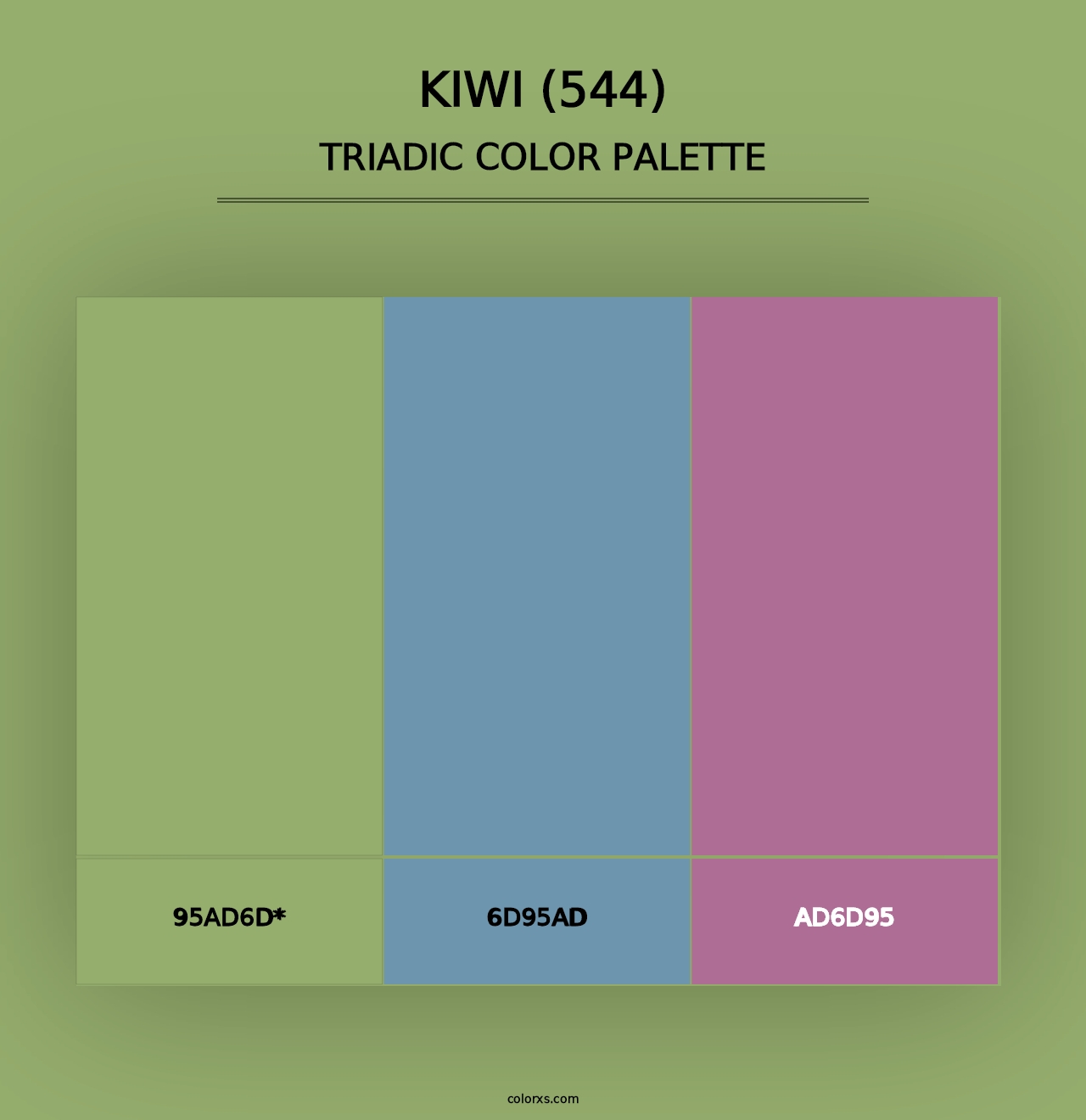 Kiwi (544) - Triadic Color Palette