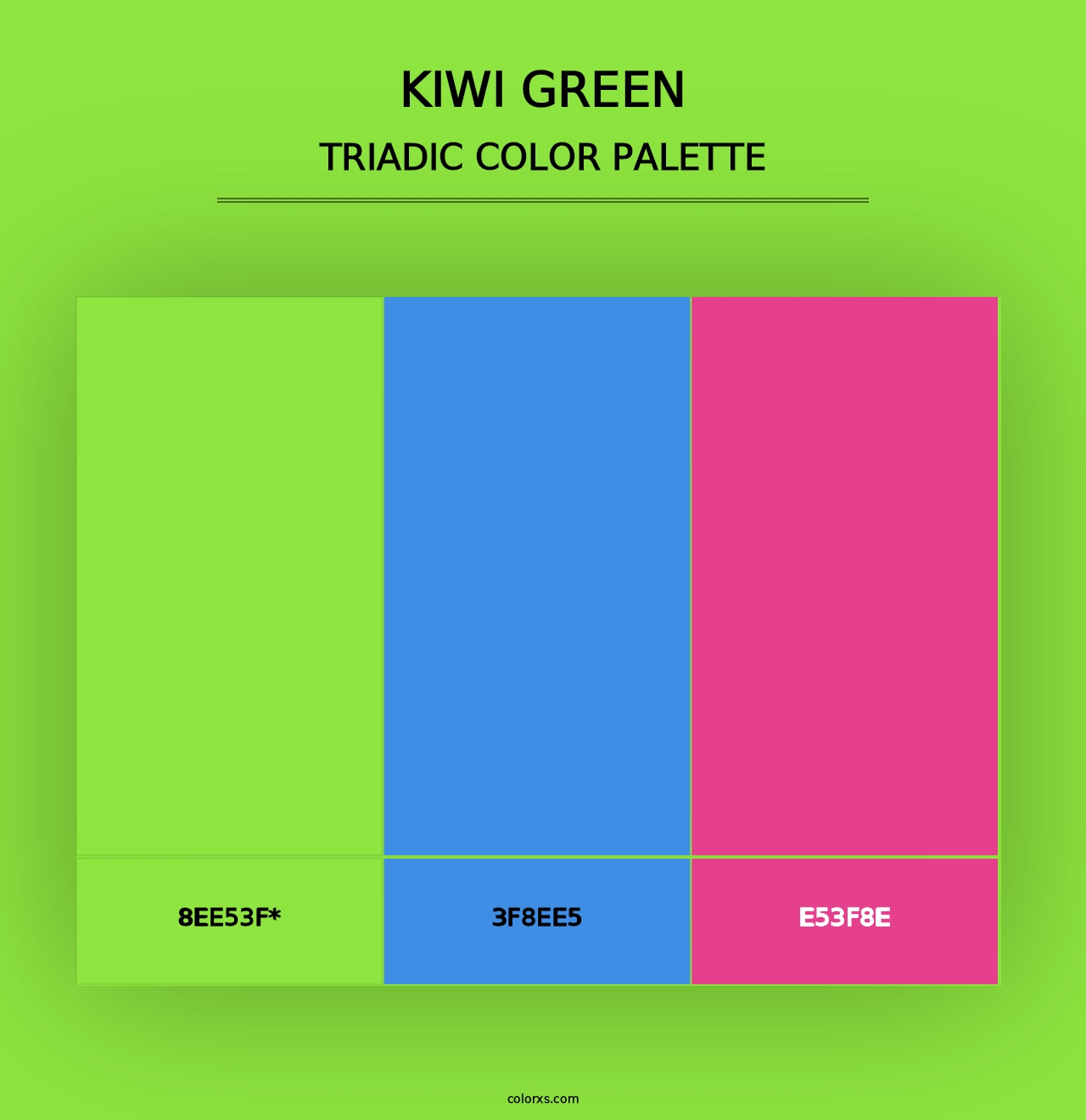 Kiwi Green - Triadic Color Palette