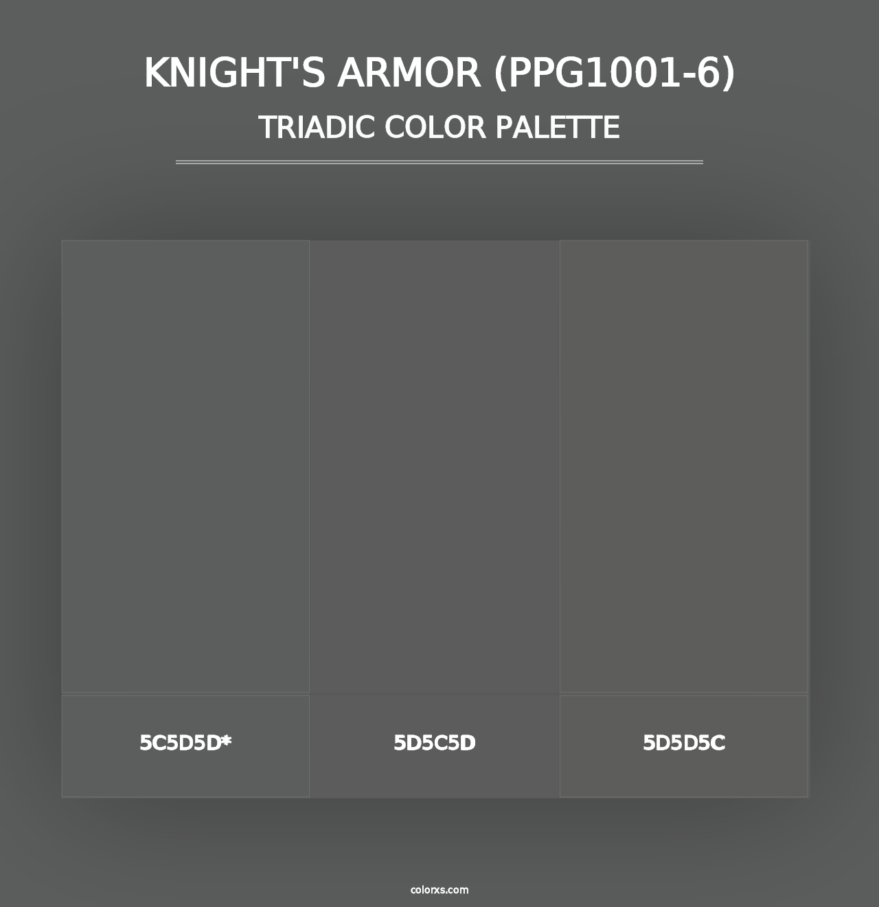 Knight's Armor (PPG1001-6) - Triadic Color Palette