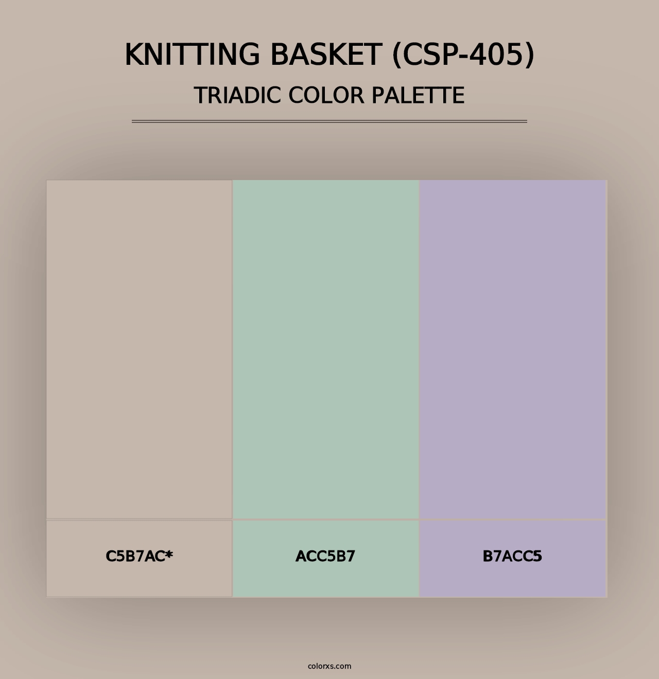 Knitting Basket (CSP-405) - Triadic Color Palette