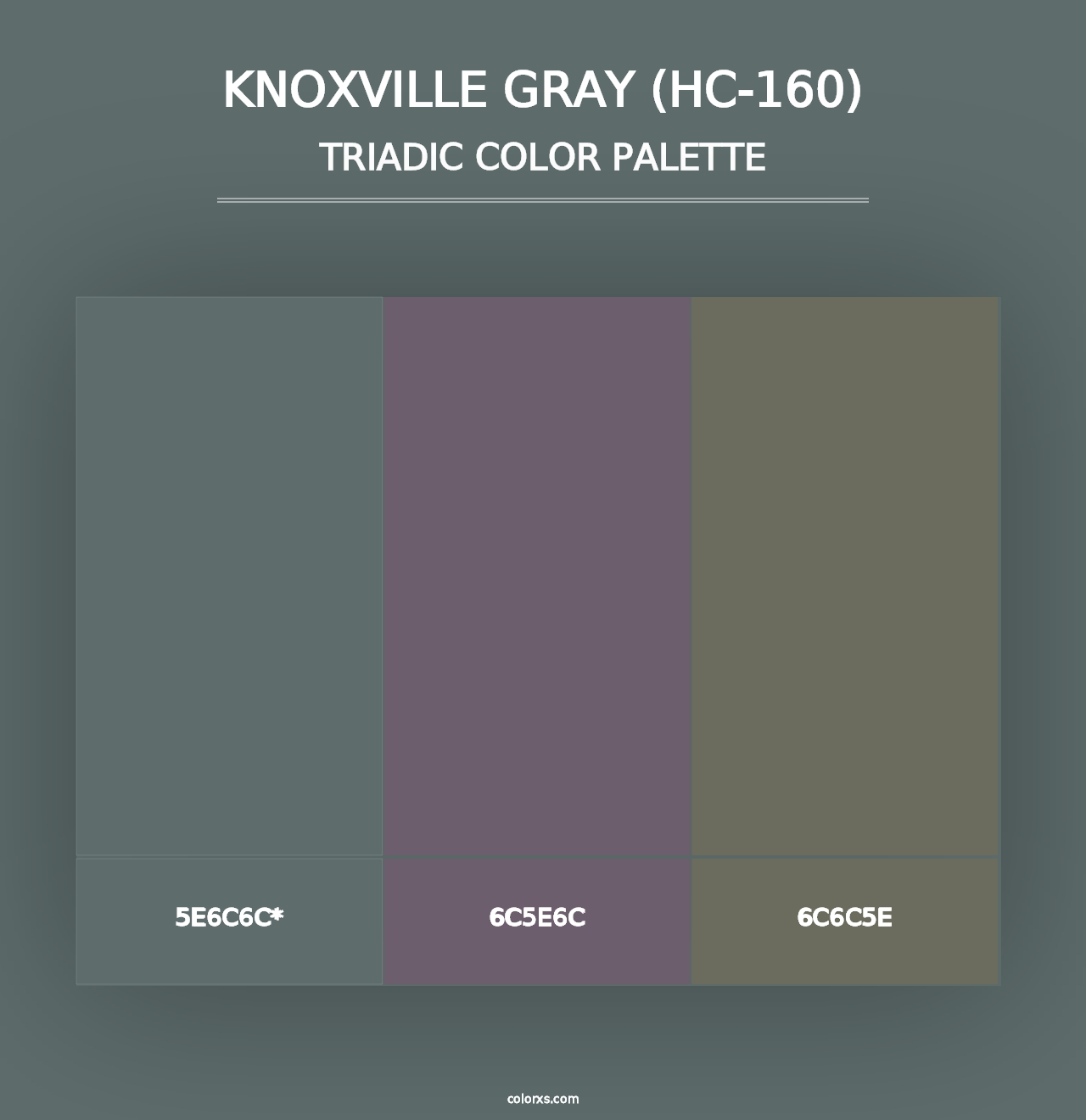 Knoxville Gray (HC-160) - Triadic Color Palette