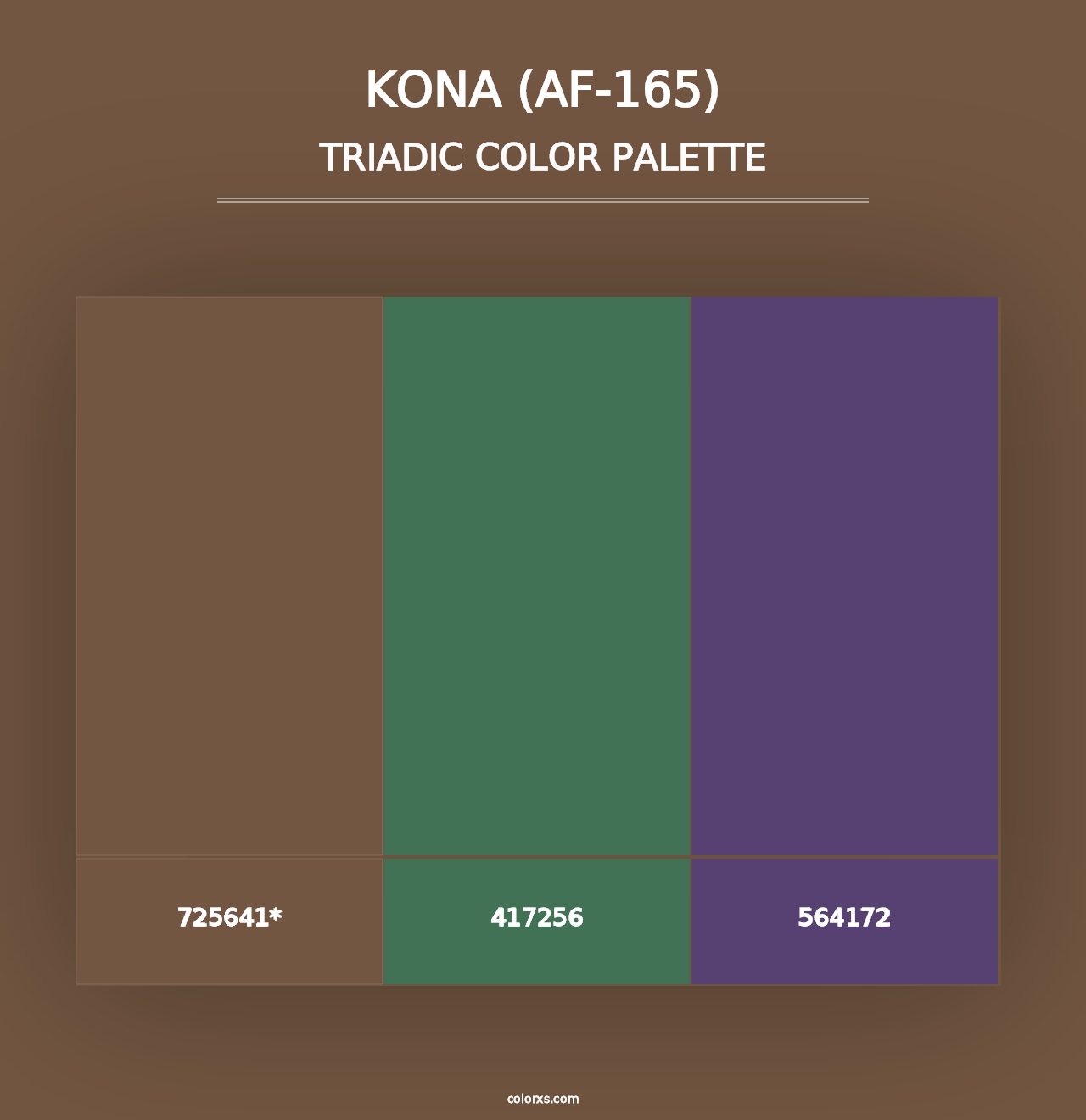 Kona (AF-165) - Triadic Color Palette