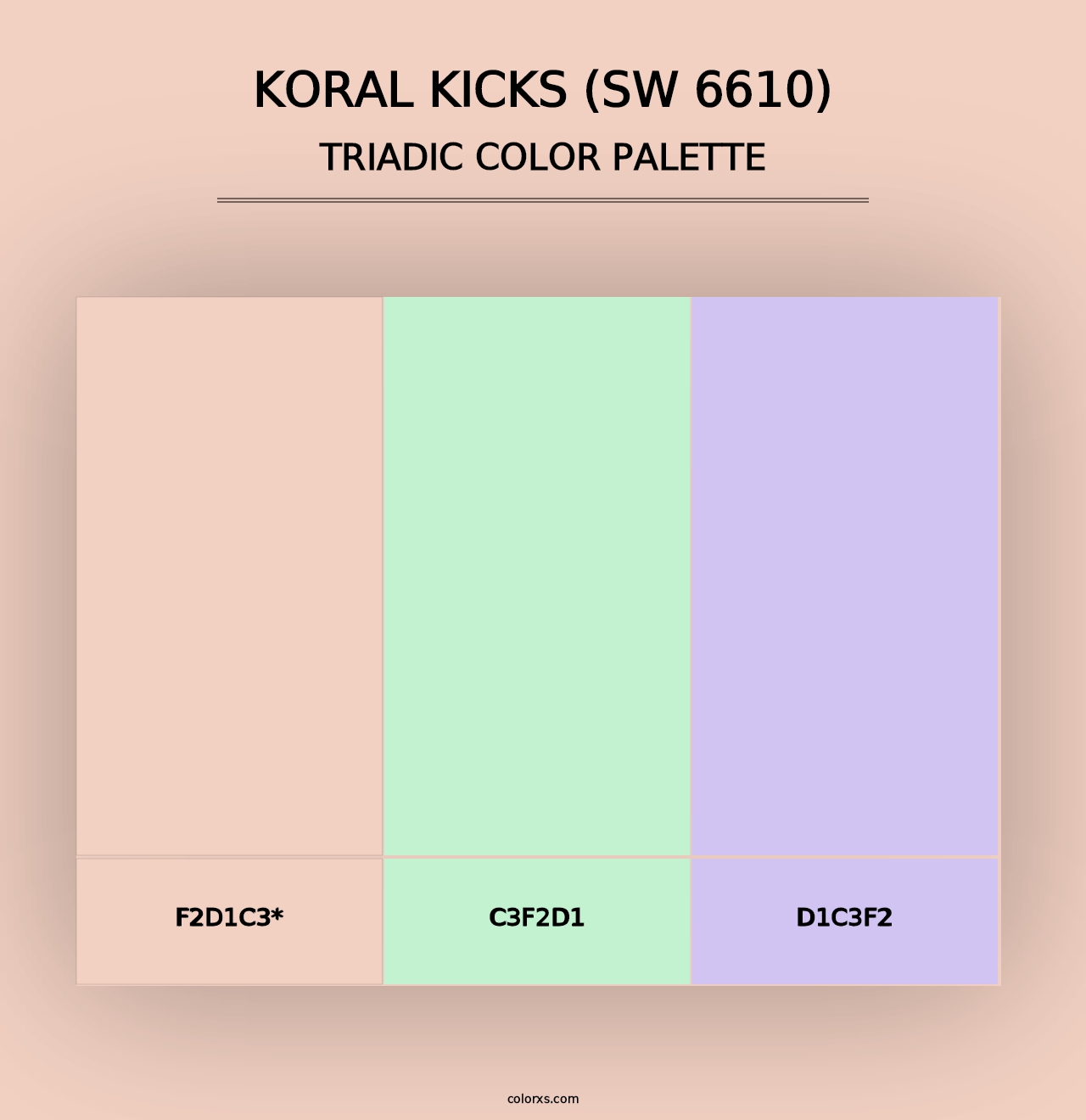 Koral Kicks (SW 6610) - Triadic Color Palette