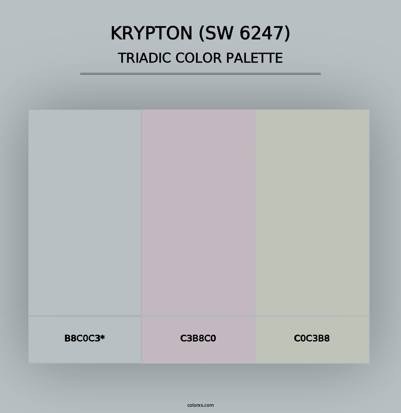 Krypton (SW 6247) - Triadic Color Palette