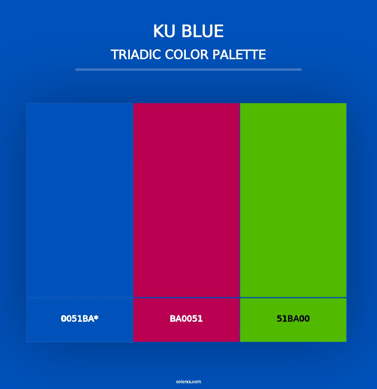 KU Blue - Triadic Color Palette