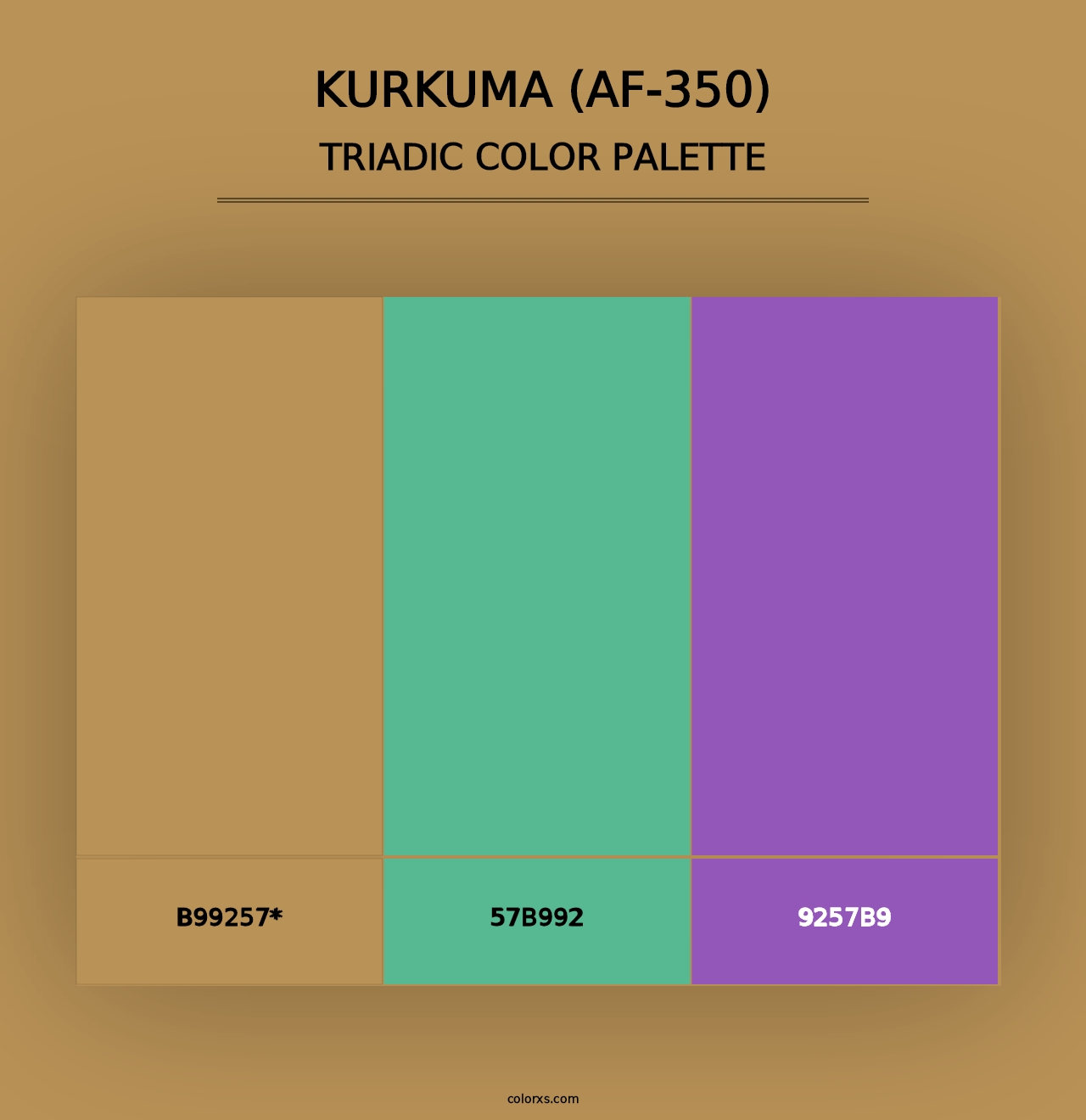 Kurkuma (AF-350) - Triadic Color Palette