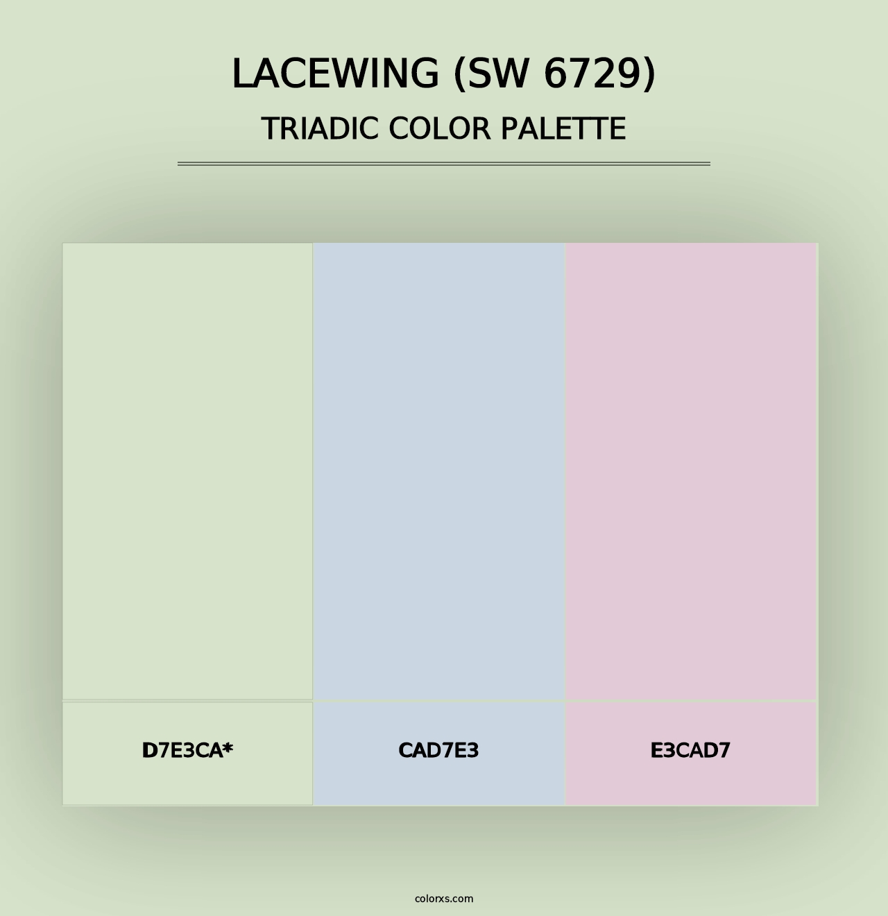 Lacewing (SW 6729) - Triadic Color Palette