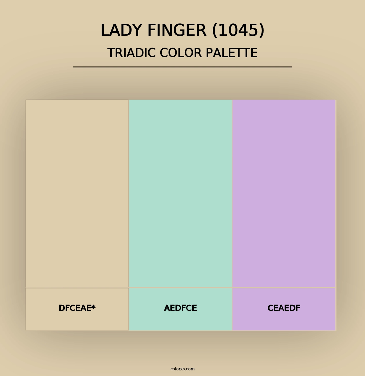 Lady Finger (1045) - Triadic Color Palette