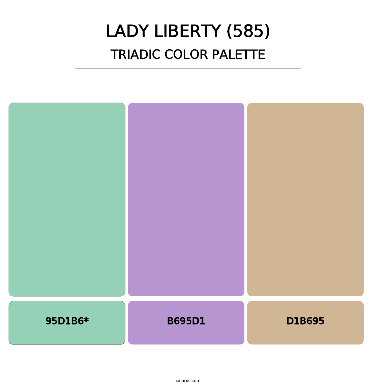 Lady Liberty (585) - Triadic Color Palette