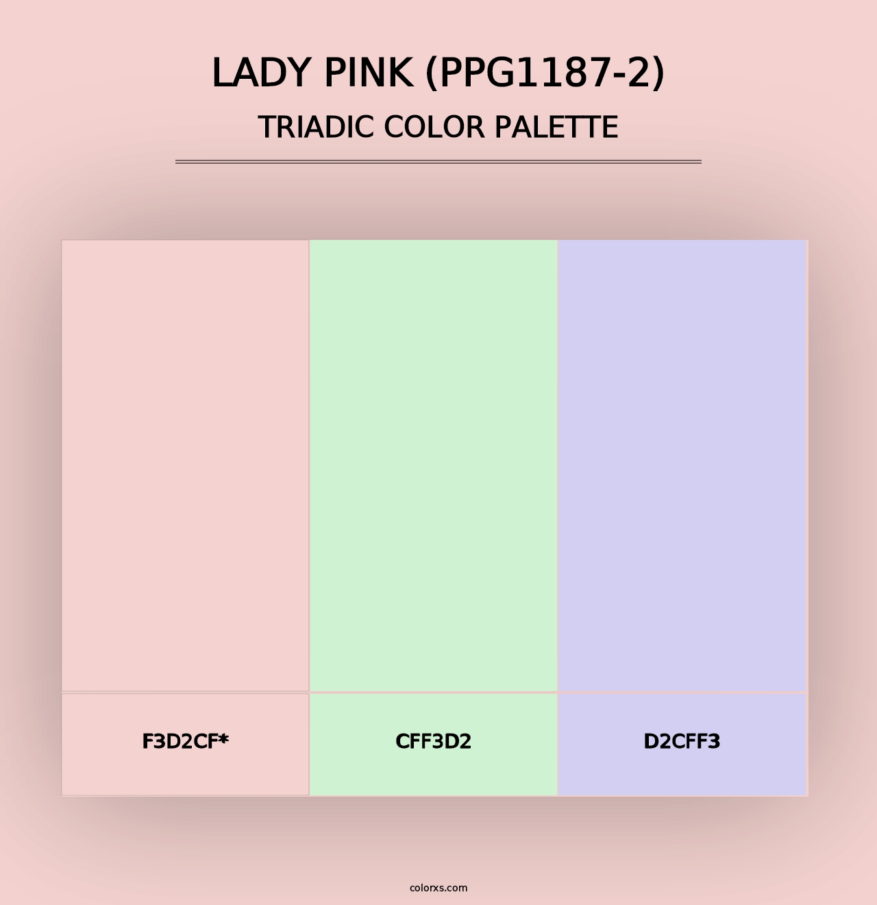 Lady Pink (PPG1187-2) - Triadic Color Palette