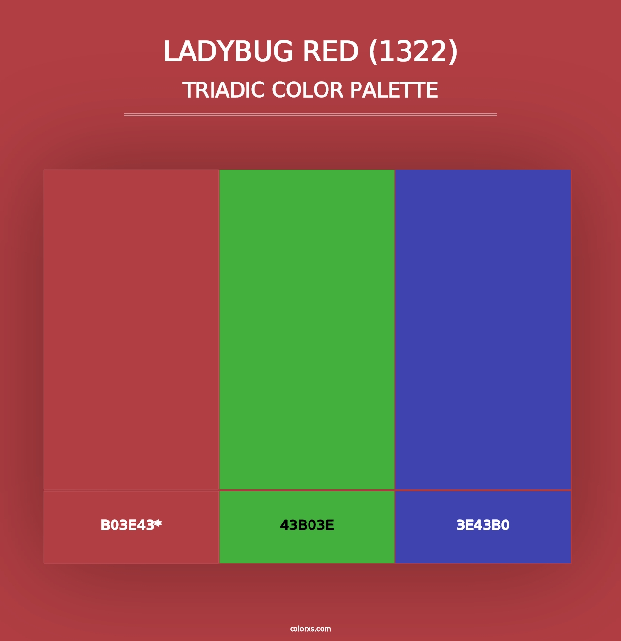 Ladybug Red (1322) - Triadic Color Palette