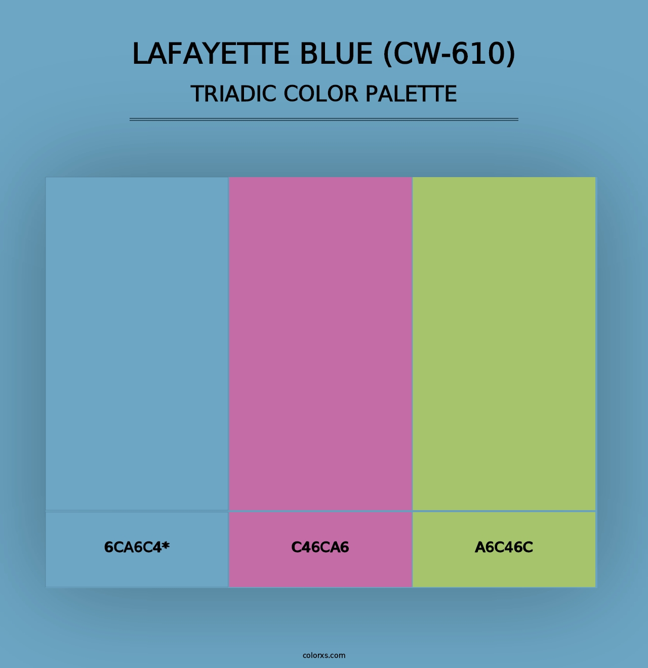 Lafayette Blue (CW-610) - Triadic Color Palette