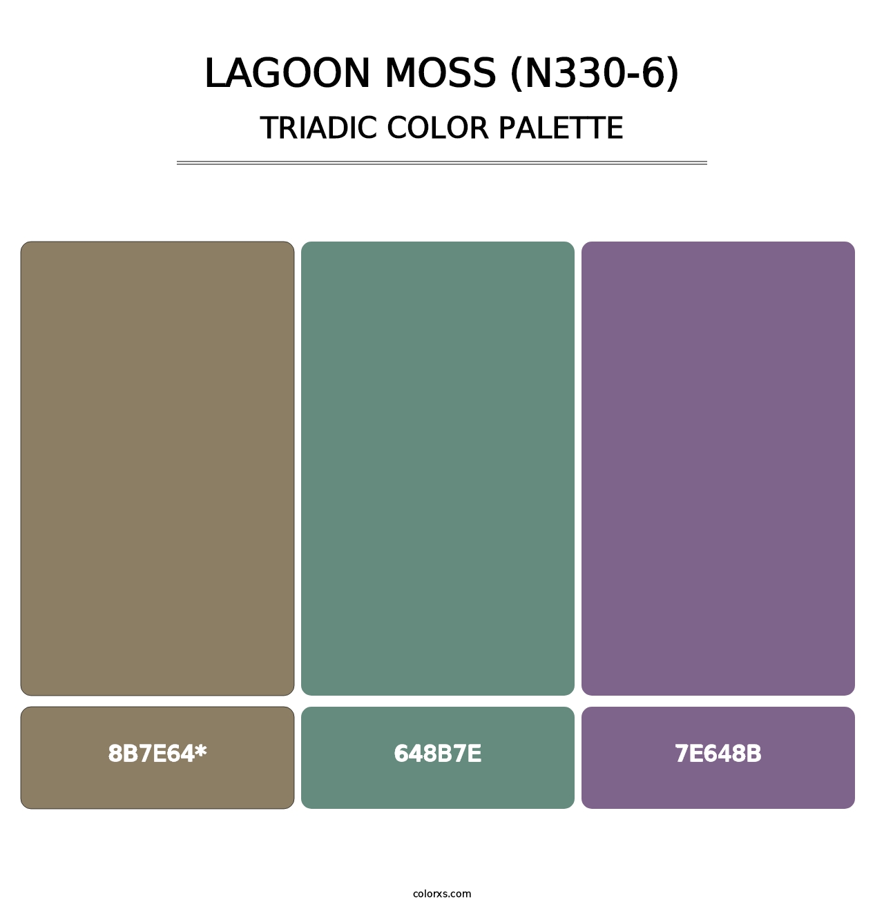 Lagoon Moss (N330-6) - Triadic Color Palette