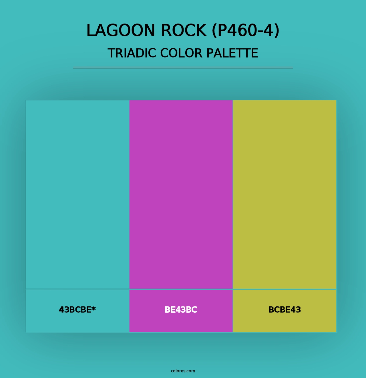 Lagoon Rock (P460-4) - Triadic Color Palette