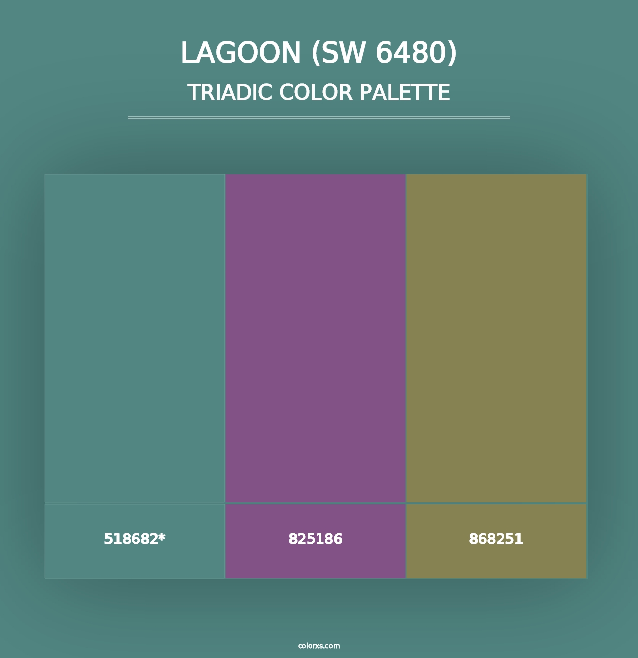 Lagoon (SW 6480) - Triadic Color Palette