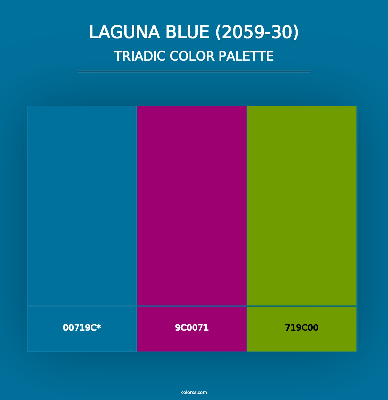 Laguna Blue (2059-30) - Triadic Color Palette