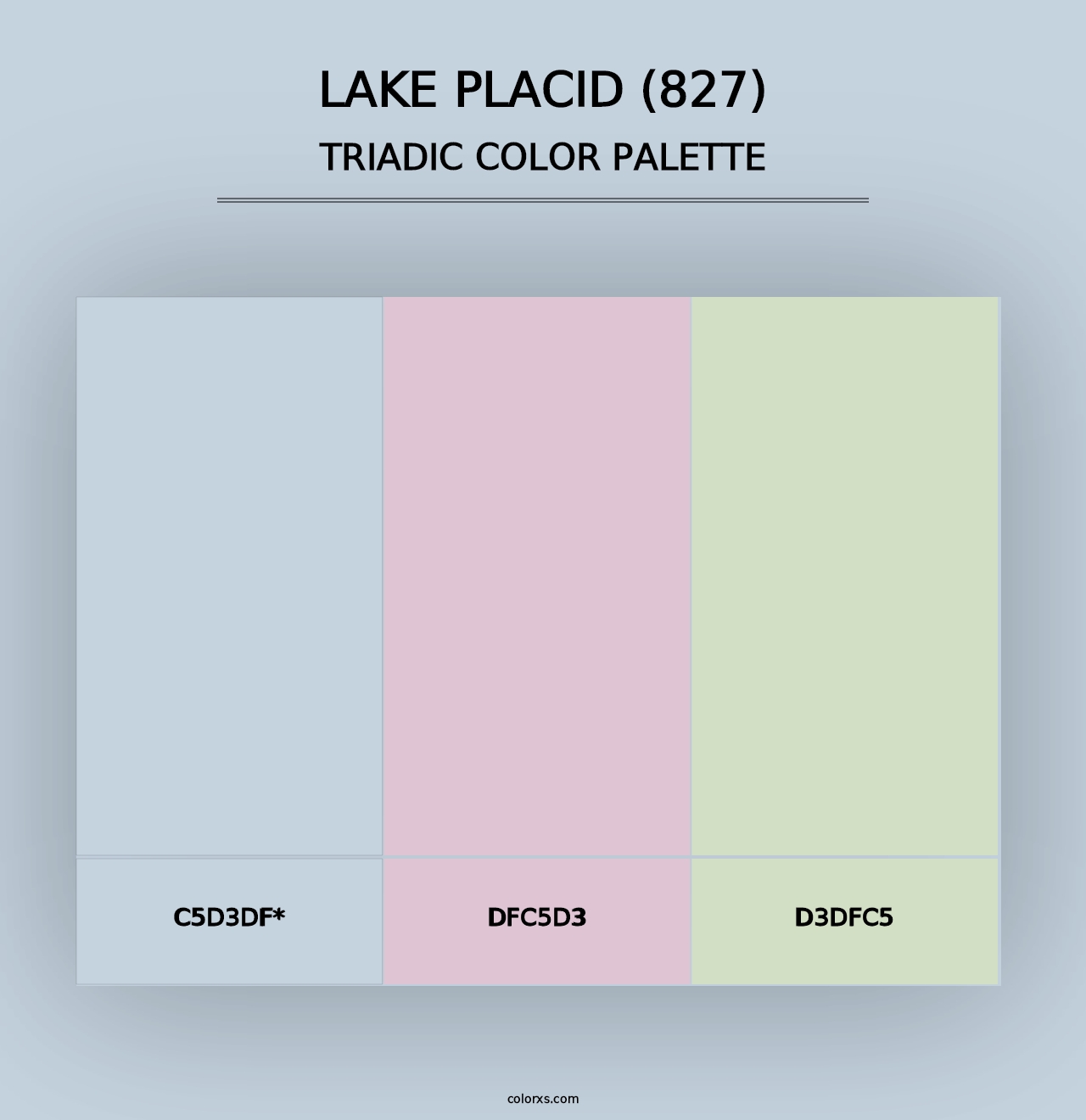 Lake Placid (827) - Triadic Color Palette