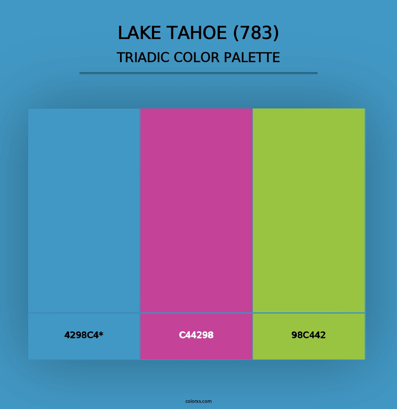 Lake Tahoe (783) - Triadic Color Palette