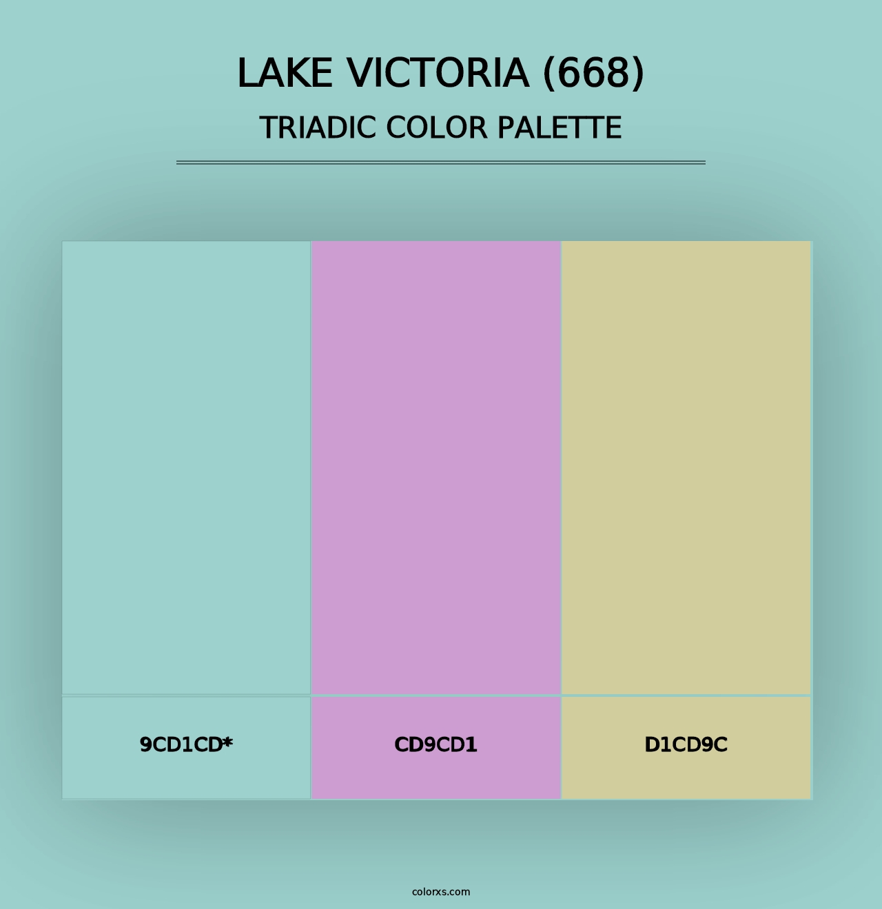 Lake Victoria (668) - Triadic Color Palette