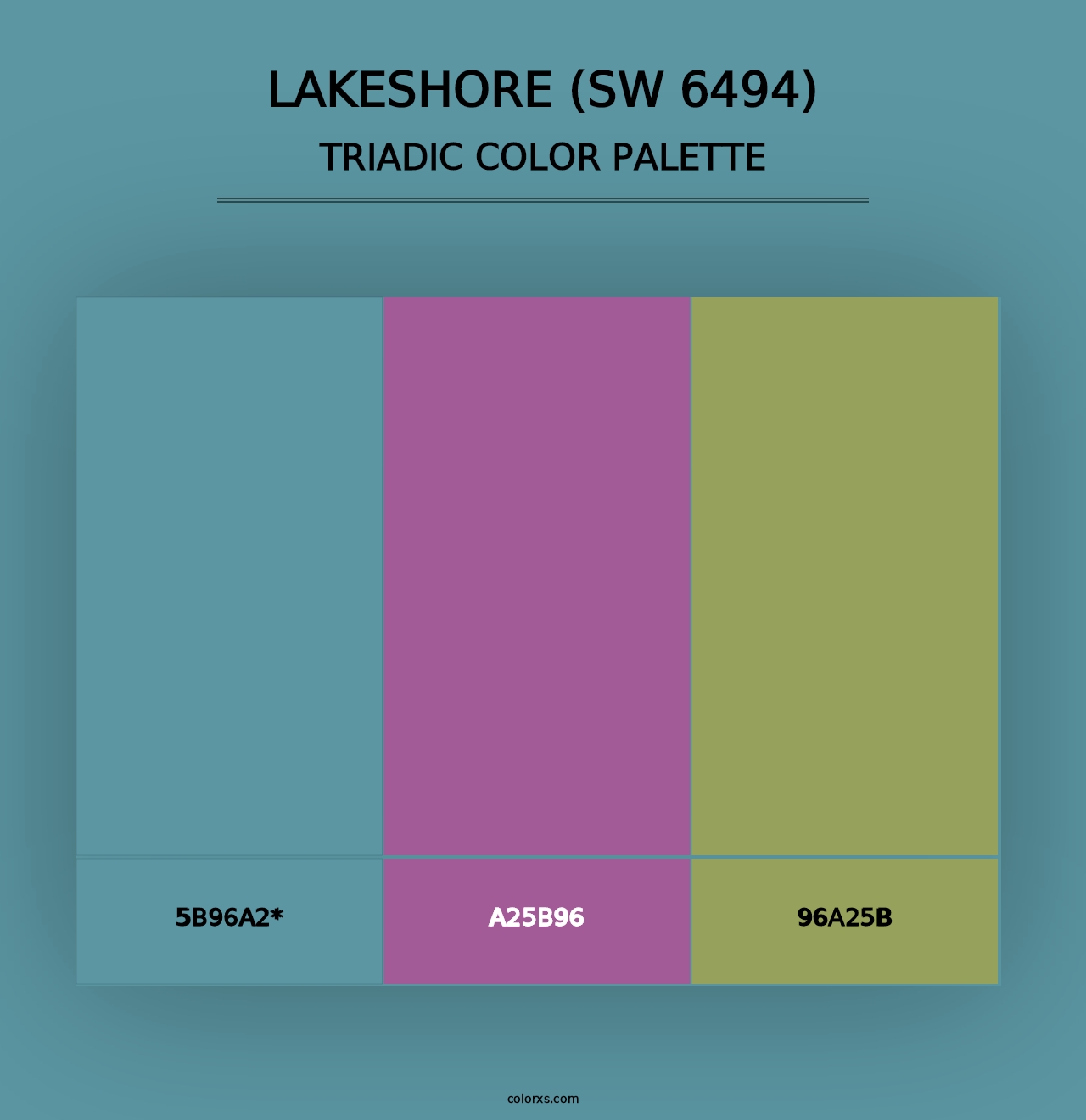 Lakeshore (SW 6494) - Triadic Color Palette