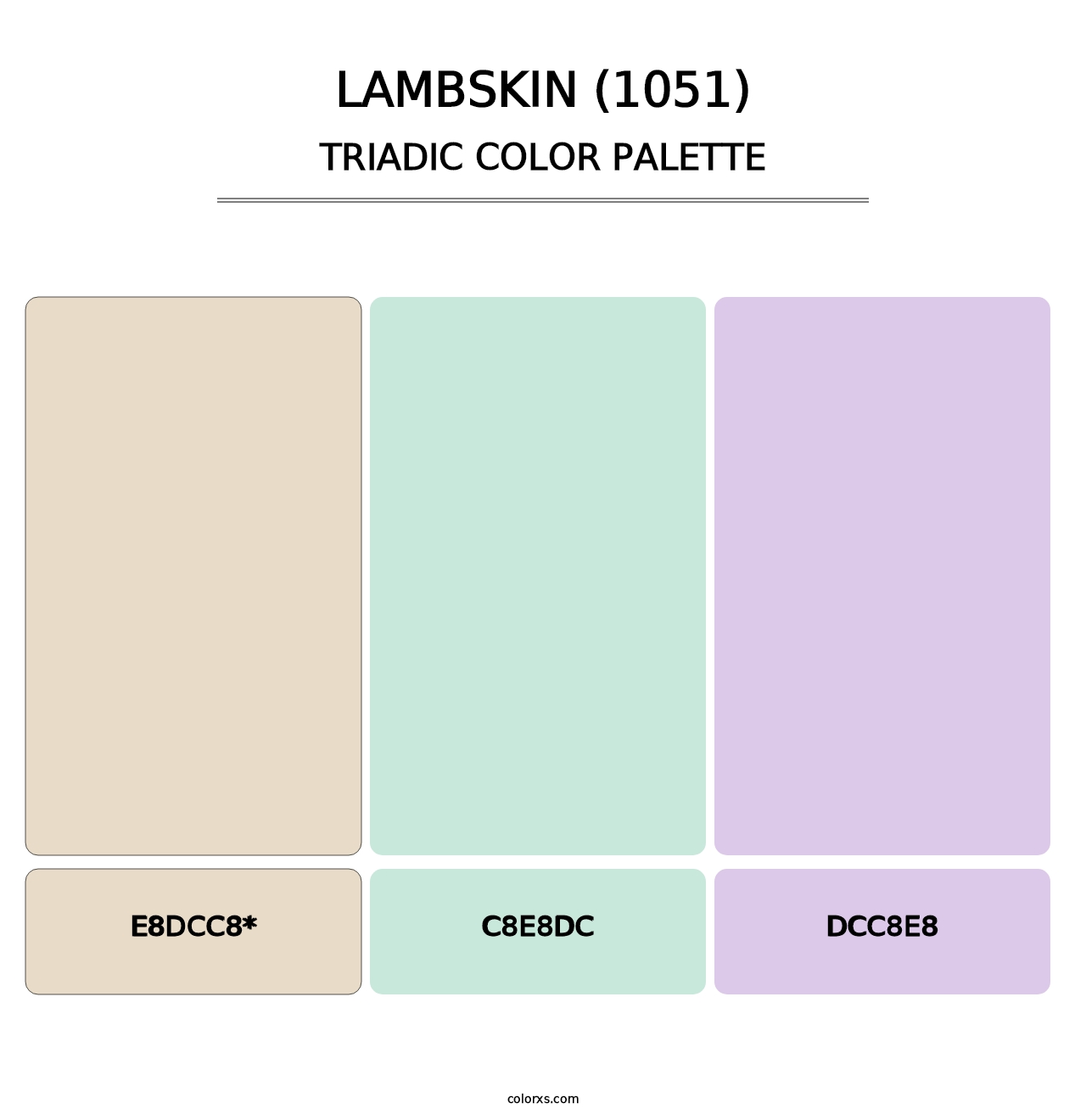 Lambskin (1051) - Triadic Color Palette