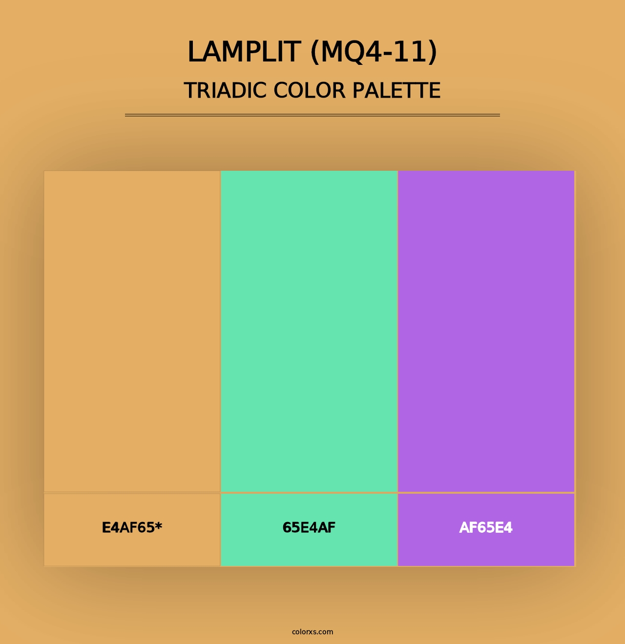 Lamplit (MQ4-11) - Triadic Color Palette