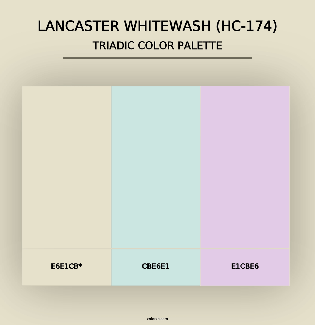 Lancaster Whitewash (HC-174) - Triadic Color Palette