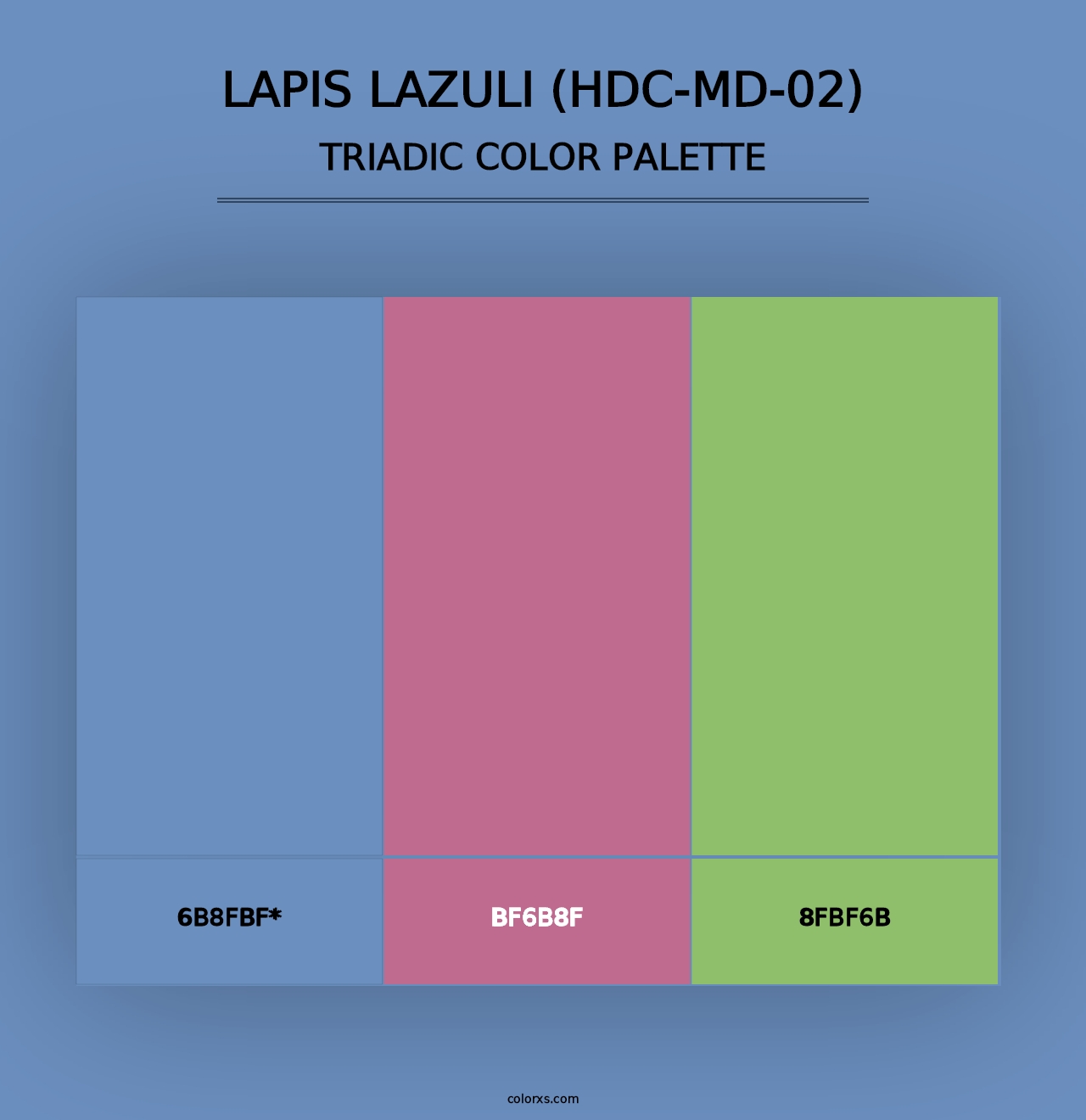 Lapis Lazuli (HDC-MD-02) - Triadic Color Palette