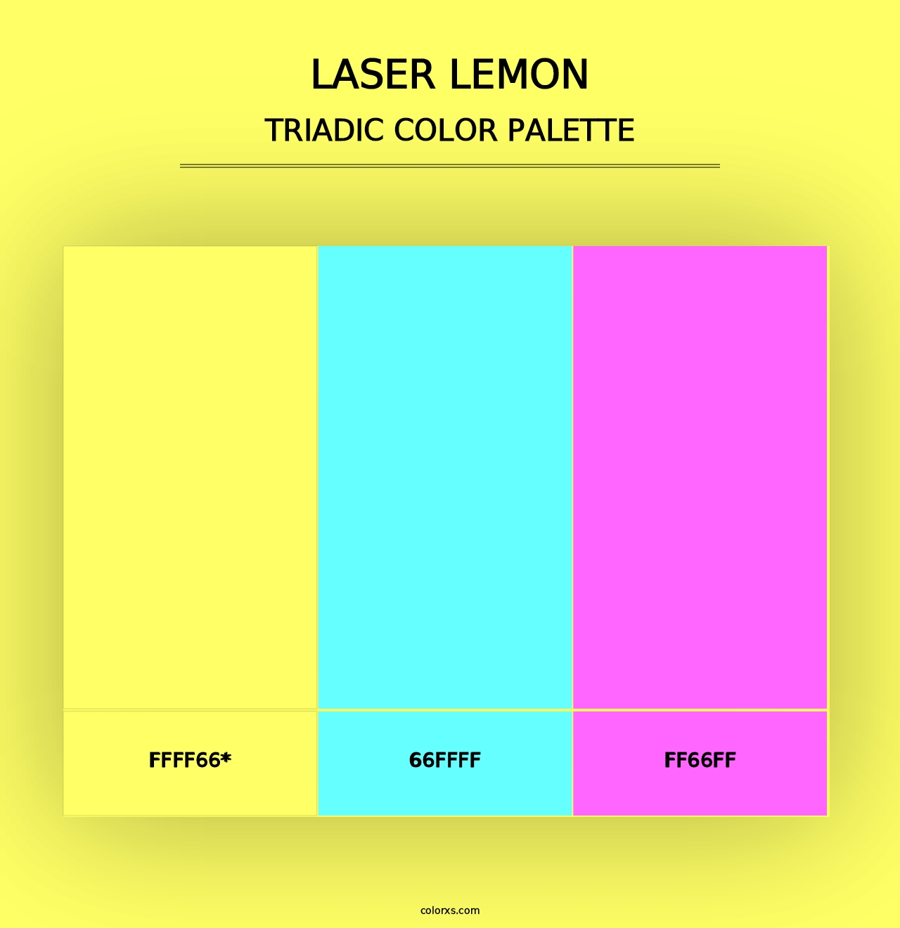 Laser Lemon - Triadic Color Palette